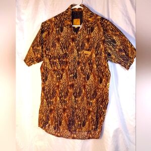 Feathers Flage Ducks in a row camo button up hunting shirt casual dress unisex